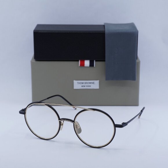 Final Price! Thom Browne TB108 ABLKGLD50 Black/Gold Eyeglasses 50mm - Picture 4 of 10